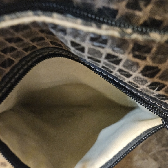 NINE & CO Shoulder strap purse handbag, *VINTAGE, Black & Tan - Picture 5 of 7